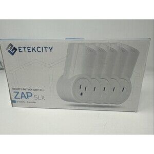 Etekcity ZAP 5LX Remote Outlet Switch 5 Outlets & 2 Remotes Batteries Included
